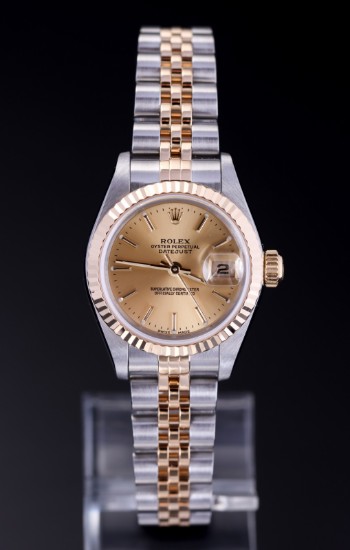 Rolex Oyster Perpetual Datejust damearmbåndsur, 18 kt. guld og stål fra 2002