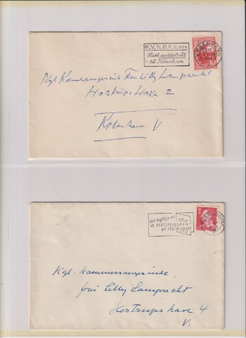 ROYAL. 2 breve afsendt fra Frderik VIIIs palæ Amalienborg Kbh. K og den ene med lukkeemblem Hendes Majestæt Dronningens Hofdame.