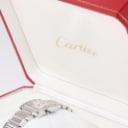 Cartier 'Tank Francaise Lady'. Dameur i stål med lys skive