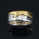 Georg Jensen, fusion ring af 18kt guld og hvidguld (2)