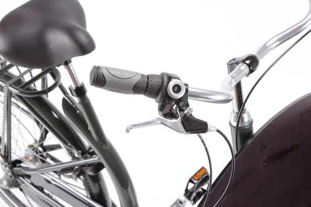 Enghouse tohjulet Long John ladcykel med Shimano-gear, mørkegrøn
