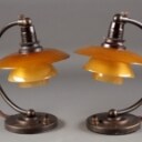 Poul Henningsen, Par natbordslamper (2)  Denne vare er sat til omsalg under nyt varenummer 5333590