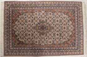 Oriental rug, wool on cotton.