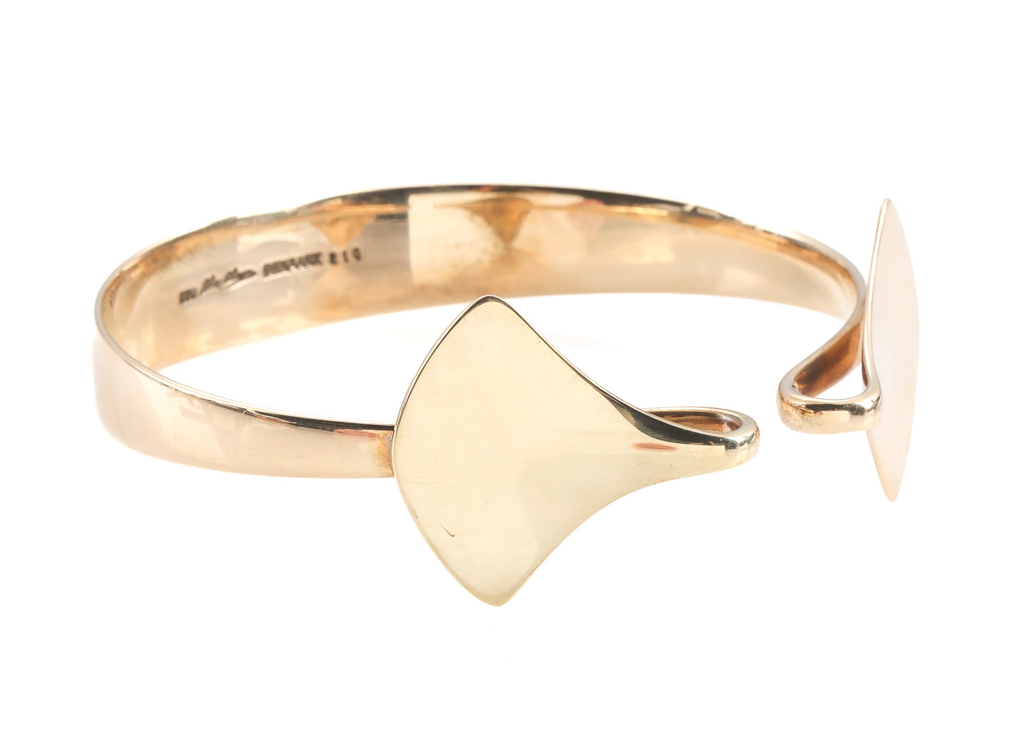 Hans Hansen. Bangle of 14 kt. gold, design 210.