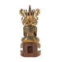 Buddha figur af forgyldt træ, Burma/Myanmar, 1900-tallet