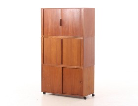 Kai Kristiansen for Feldballes Møbelfabrik. Three modules for wall-mounted 'FM' teak shelving system, 1960s (3)