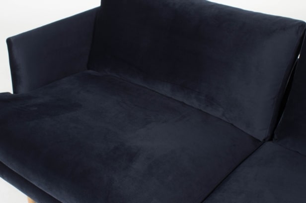 YFP by Wendelbo. 2.5-seater sofa model 056, velour, oak