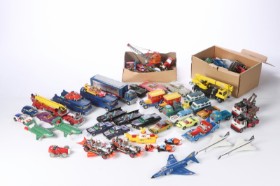 Samling modelbiler, Dinky Toys, Corgi, Lensley mfl. (ca.76)