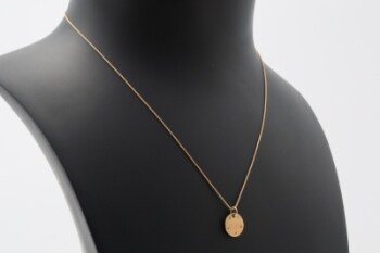 Halskæde med vedhæng med brillanter af 14 kt. guld