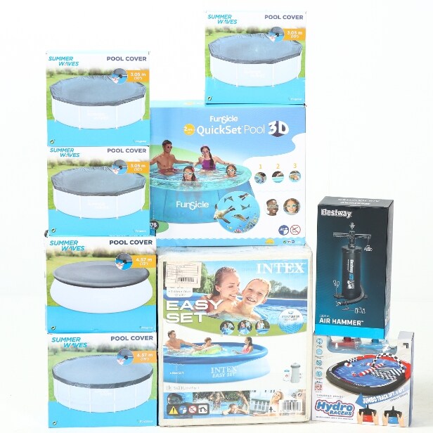 Intex Easy Set, FunSicle etc. Misc. pools, pool covers, etc. (9)