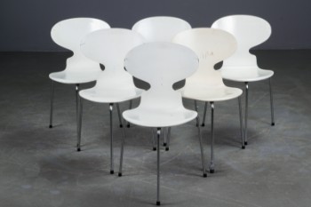 Arne Jacobsen. Seks stole  Myren, model 3101 (6)