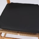 Cushion set for the 'Folkestolen', Børge Mogensen model J39. Black leather. (8)