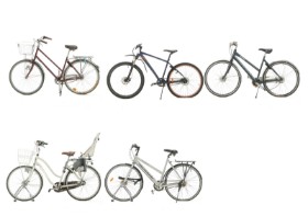 7509, 7514, 7515, 7527, 7532 - Samling cykler (5)