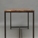 Spisebord kinesisk recycling elmetræ, stel i sort/grå metal L. 180cm (1)