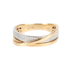 Nordahl Andersen: Diamantring af 14 kt. guld og hvidguld, ca. 0.19 ct.