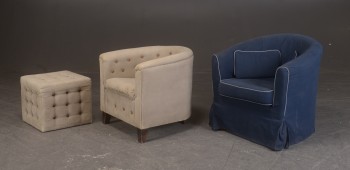 To lænestole og en puf (3)
