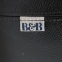 Patricia Urquiola for B&B Italia: Black leather pouf, model 'Fat Sofa'