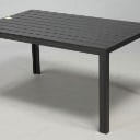 Havebord, sortlakeret metalstel med NonWood planker<br>