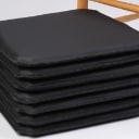 Cushion set for the 'Folkestolen', Børge Mogensen model J39. Black leather. (8)