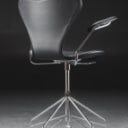 Arne Jacobsen. Kontorstol model 3217, sort læder