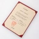 Cartier 'Double C' brilliant charm and necklace in 18kt white gold