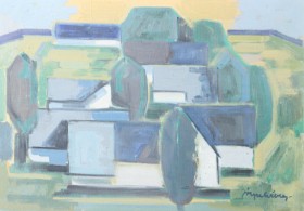 Jorgen Wiberg. Composition with houses