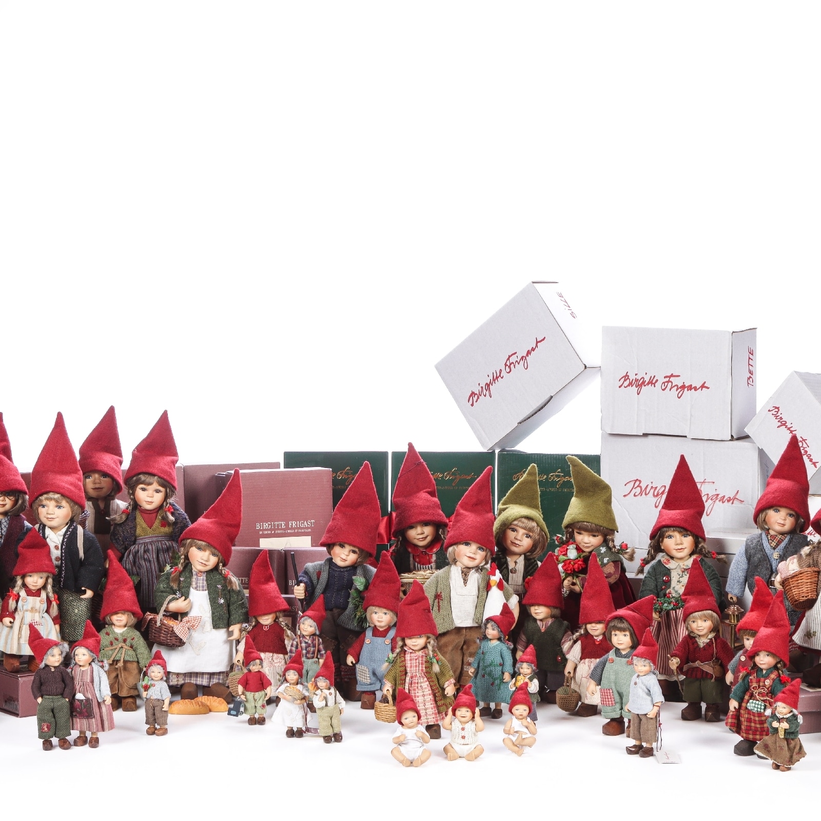 Birgitte Frigast Sofus & Karla デンマーク人形 Birgitte Frigast: Large collection of elves, anniversary 'The