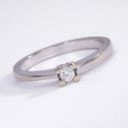 Bent Larsen. Solitairering i 14 kt. hvidguld, 0.10 ct.