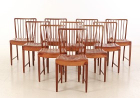 Fritz Hansen. Set of ten dining chairs, model '1666' (10)