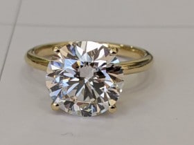 5,23 ct. brillant sleben solitære diamant ring (Lab. fremstillet)*. IGI certificeret