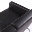 Johannes Foersom & Peter Hjort-Lorenzen. Three-seater sofa, black leather, model EJ 60/3