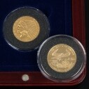 Amerikanske guldmønter, Liberty 10 dollar samt Indian Head 5 dollar (2)