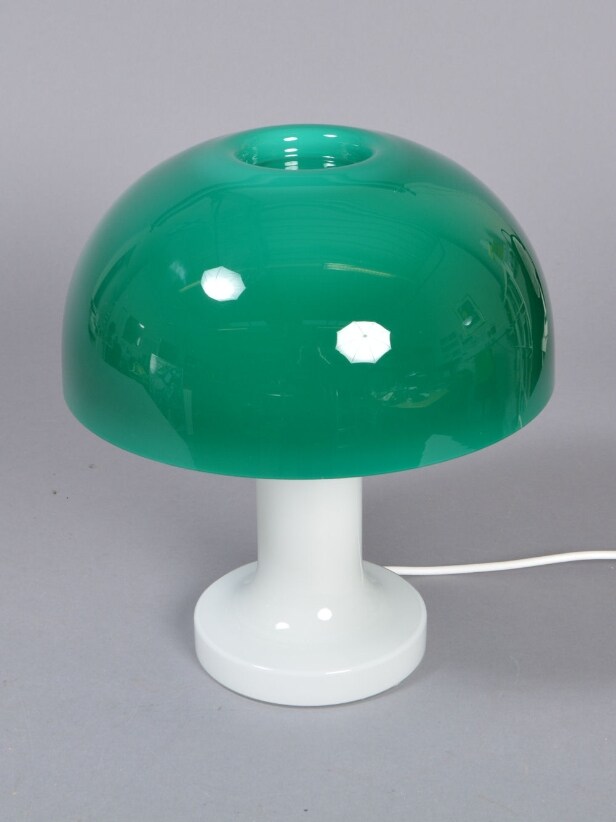 Bordlampe, Kastrup Holmegaard Glasværk, Parasol af Michael Bang 
