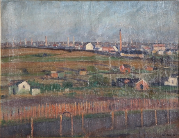 Otto Nielsen, landscape w/ houses (cd)