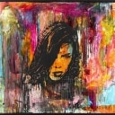 Alf Pedersen. Composition. `Desire` 120x150 cm.