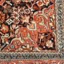Kashmir tæppe. Kunstsilke og bomuld. 190 x 118 cm.