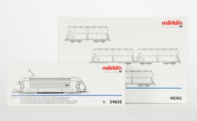 Märklin 34635+46262 Delta HO: Electric locomotive NSB EL 18 and Limestone Transport car set (2)