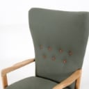 Søren Hansen for Fritz Hansen. Højrygget lænestol, 1940'erne, nyrenoveret