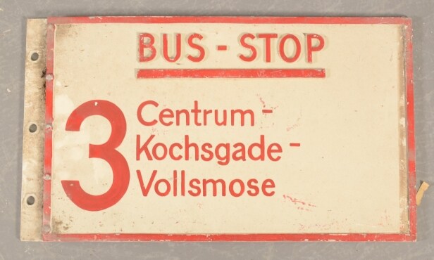 Metalskilte, busskilte. (5)