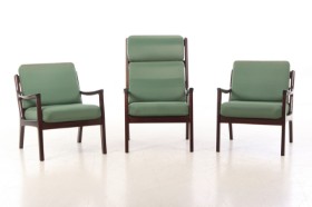 Ole Wanscher. Set of three mahogany armchairs, model 166 - 'Senator series' (3)