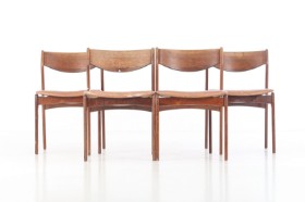 Vilhelm Jørgensen for Farsø Chair Factory. Set of four rosewood chairs, 1960s (4)