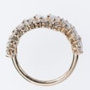 Cross-Over ring af 14 kt med laboratorieskabte diamanter, ca 2.63 ct, Str 54
