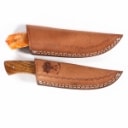 Two hunting knives with Damascus steel blades. (2)