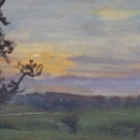 Christian Zacho (1843-1913): Morning mood, hilly landscape. 1897