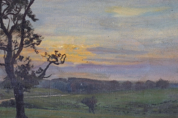 Christian Zacho (1843-1913): Morning mood, hilly landscape. 1897