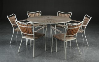 At søge tilflugt Skubbe Trofast Mandalay. Havemøbler af teak, bord samt stole (7) - Lauritz.com