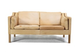 Børge Mogensen. To-personers sofa model 2212, vegetabilsk læder