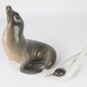 Royal Copenhagen porcelænsfigurer: Søløve og terne (2)