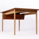 Ib Kofod-Larsen for Fredericia chair factory. Rare free-standing desk in teak/oak