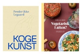 Kogekunst af Frederikke Legaard - Indbundet udgave samt Vegetarisk i aften? af Camilla Skov - Indbundet (2)